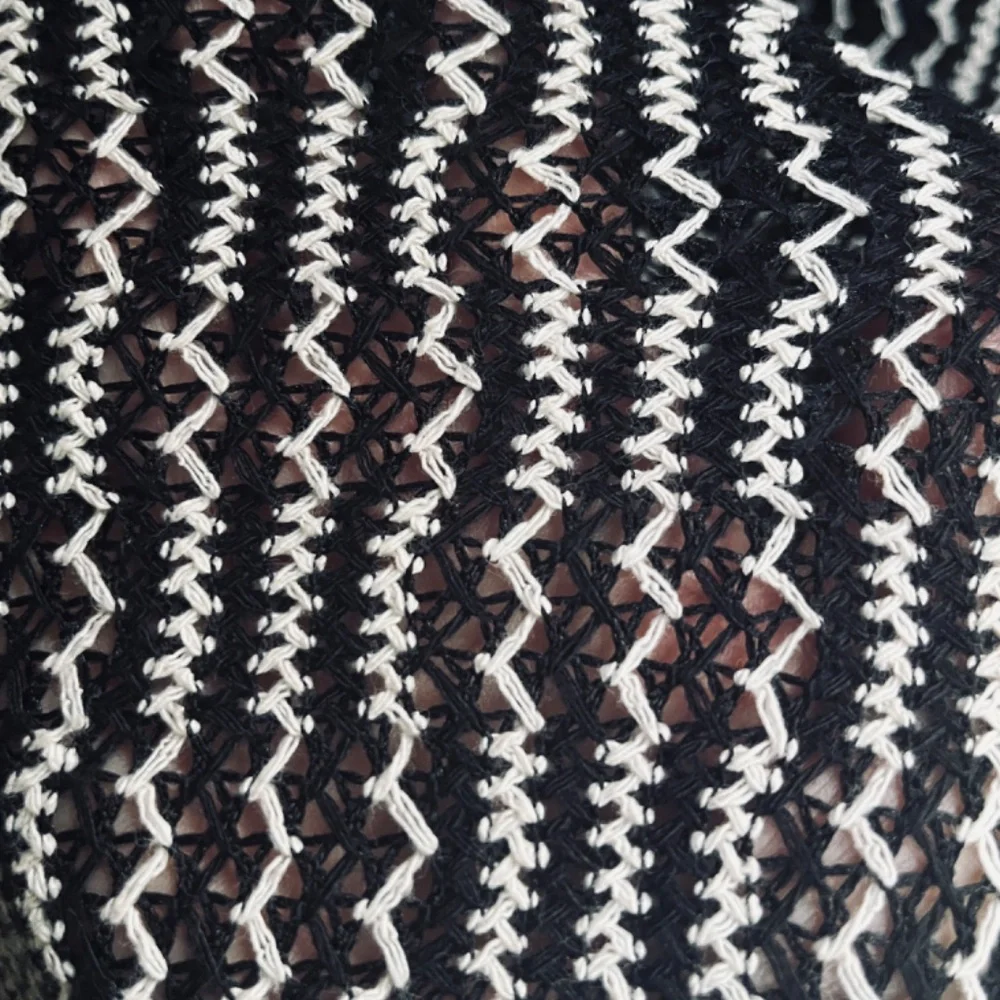 Steve Madden Bodycon Tank Midi Dress Cut Mesh Crochet Striped Pattern Knit S - Picture 12 of 14
